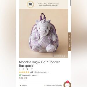 Hug & Go Toddler Backpack - Unicorn